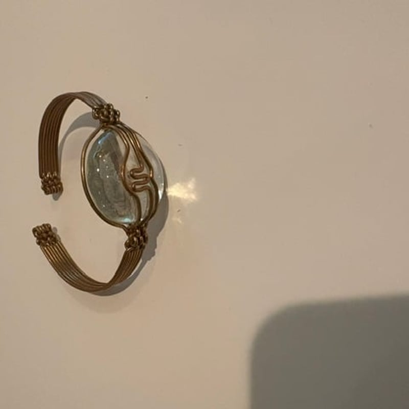Brass Bracelets with Semi-Precious Stone
