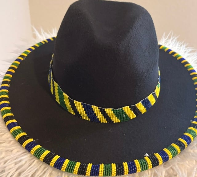 Custom Handmade Beaded Fedora Hat