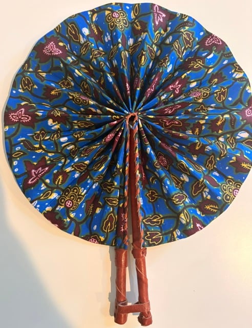 African Print Folding Fan